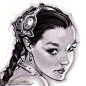 Slave Leia Christy 2 head by J-Scott-Campbell