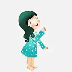 可爱的卡通人物免抠素材_新图网 https://ixintu.com 人物 卡通 可爱 手绘 连衣裙 长发