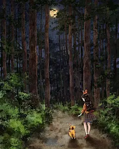 【韩国插画家Aeppol 的「森林女孩日记」系列插画欣赏】—— 韩国艺术家Aeppol 创建了一系列传达宁静的美丽的，异想天开的插画作品，她的作品表达了青春的纯真，自然的美丽以及仅凭独处就能找到的快乐。 -大作