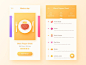 #设计秀# #App设计# 一组食物相关的UI界面设计，光是配色就让人很有食欲 ​​​​ 小编@我很凶的我和你说 ​