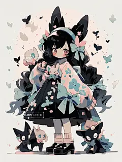 ai服饰参考，黑彩的克拉克奥6p_4_冰色_来自小红书网页版