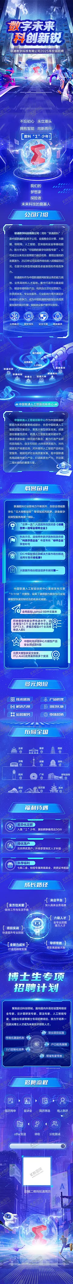 校招长图设计   【酷图网】海报,长图,校园,招聘,招人,岗位,科技风,