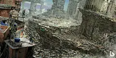 末日废土启示录风格图 场景