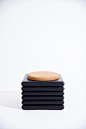 A minimal and contemporary stacked wooden stool.
