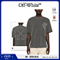 【新品】OFF-WHITE 男女同款箭头休闲宽松中灰色短袖圆领T恤