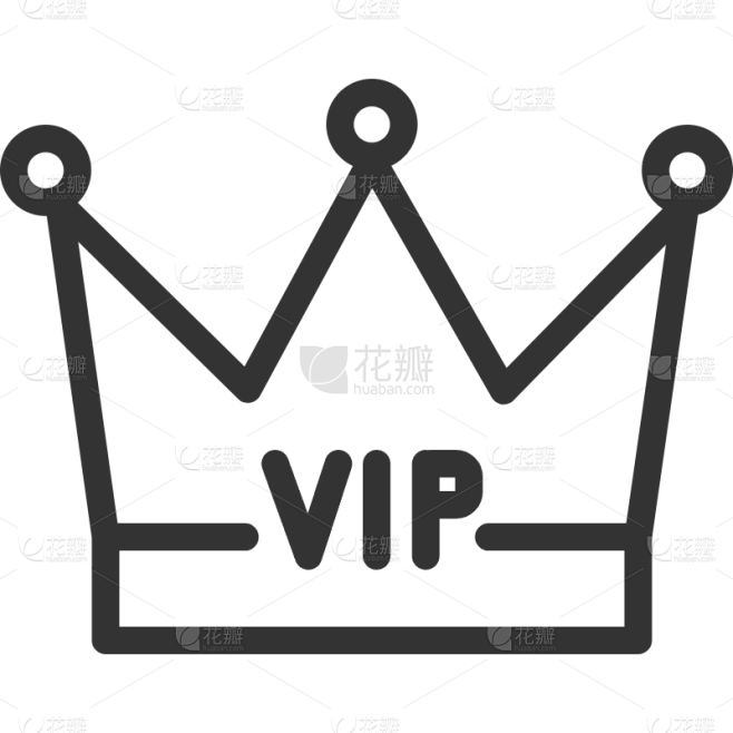 通用黑色矢量会员图标元素素材