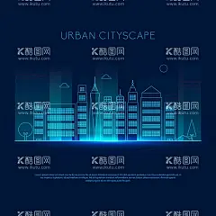 城市插画  - 源文件下载【酷图网】城市插画,建筑插画,都市插画,城市背景,现代城市,夜晚城市,城市夜晚,城市夜晚背景,卡通城市,科技城市,