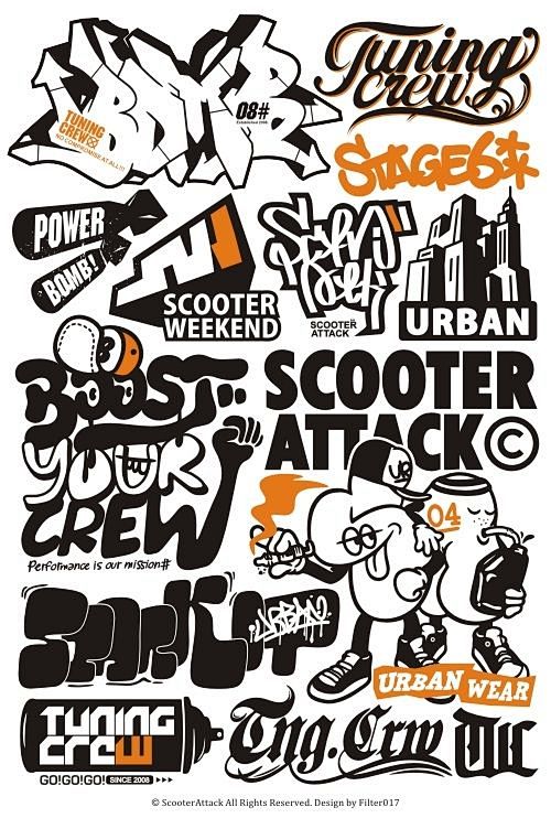 Scooter Attack Logos