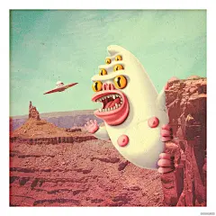 可爱的巨型小怪兽插画-西班牙Juan Carlos Paz -BAKEA-插画作品-古田路9号-品牌创意/版权保护平台