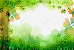 清晰绿色大树草丛背景 平面电商 创意素材