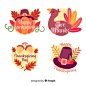 Vintage thanksgiving badge collection