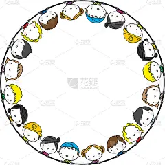 矢量卡通儿童儿童设置边框背景框卡
