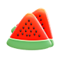 Watermelon Slices 3D Illustration