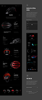 Bike Bicycle Cycling helmets eyewear microsite dark minimal animations Website