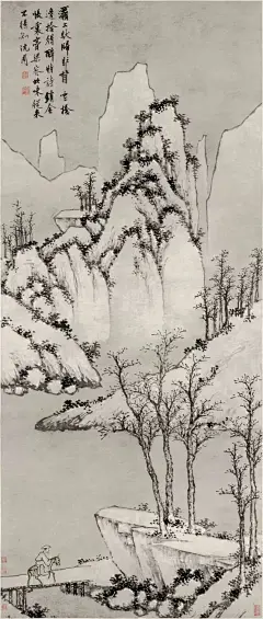 明-沈周-灞桥风雪图