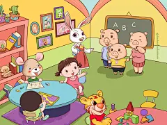 幼儿绘本教材插画1