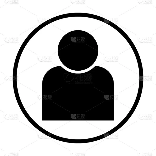 Human vector icon in Circle素材-花瓣网