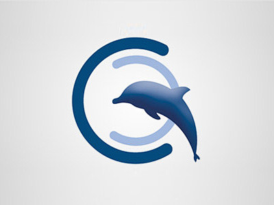 海中萌物20款海豚元素logo设计