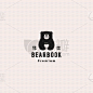 bear book logo icon hipster vintage retro