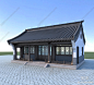 中式古建筑SU模型下载【ID:1130618840】