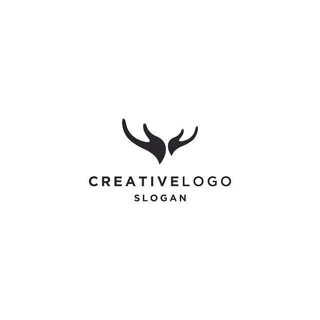 鹿标志logo矢量图设计素材-花瓣网