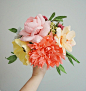 Multicolor Pastel Handmade Crepe Paper Flower Mother's Day image 0