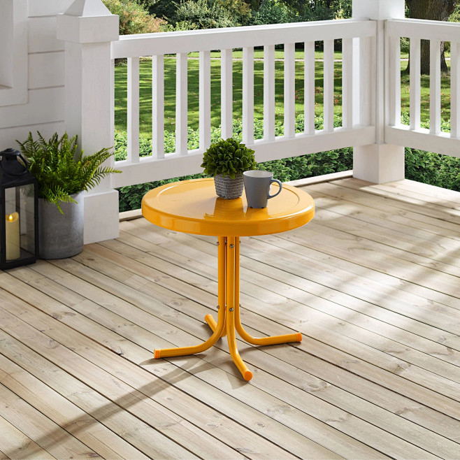 Crosley Retro Metal Patio Side Table Read reviews and buy Crosley