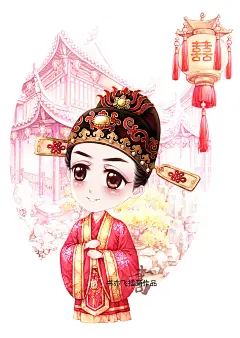 〔 古风Q版美男 〕书亦飞  绘