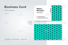 时髦抽象的名片模板。现代企业文具标识几何图案布局。矢量时尚背景设计与信息样本名称文本。
