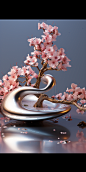 osutton__metal_fountain_with_cherry_blossoms_in_the_style_of_fu_b1b792a5-6253-406b-a302-740e816ebaa4