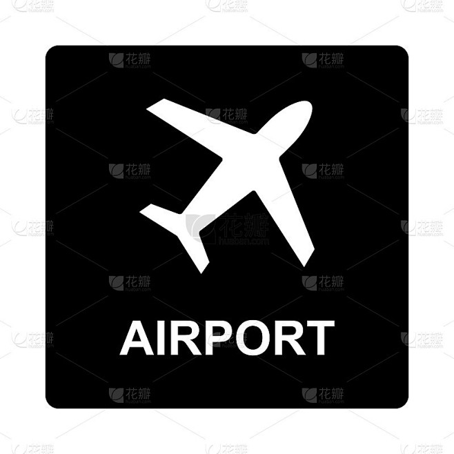 飞机机场标志图标向量