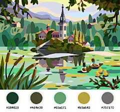 明亮好看的插画配色｜San Francisco ​​​​