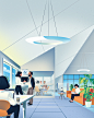 Office Space Office public space people workplace meeting architecture Interior future