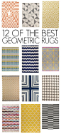 12 of the Best (Affordable!) Geometric Rugs. Been eyeballing the one on the bottom right from Ikea awhile now.: 