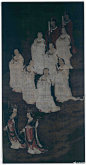 宋人画北斗九星图，绢本设色，纵105.5厘米，横54厘米，日本宝严寺藏。

宋徽宗赵佶于宣和元年(1119)绘制《九星二十八宿朝元冠服图》公布天下。南宋孝宗于淳熙三年(1176)在东太一宫旁建臻福殿，成为北斗信仰的中心。此幅《北斗九星图》可能是根据这种统一制作的图像题材发展而成的。

此图绘二位女使 ​​​​...展开全文c