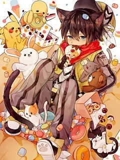 猫耳 卡米尔 雷狮 帅气 妖孽 紫眸  色气 紫发 狂妄 雷神 皇子 黑衣 骑士 参赛者 头巾 海贼团 猫 布偶 耳朵 尾巴 皮卡丘 甜甜圈 甜点 棉花糖  哥哥 弟弟 背 正太 帽子 张扬 高贵 白衣 笑 飘 （大哥...）（金 格瑞 丹尼尔 嘉德罗斯 安迷修 小黑洞 秋 帕总 祖玛 雷德 卡米尔 艾 ）【凹凸世界】