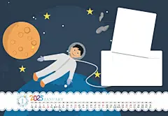 蛇年主题日历设计图 婚纱照与儿童全家福PS素材下载(80).psd