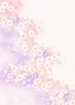 高清日本和风水彩贺卡信纸墙贴纸挂画日系小清新手机壳门帘窗帘背景底纹JPG图片设计素材