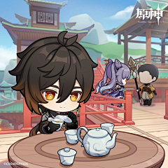 扶幽o采集到Q人插画场景