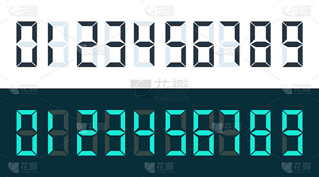 数字矢量设计插图