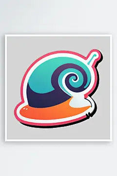 可爱蜗牛卡通贴图壁纸-众图网