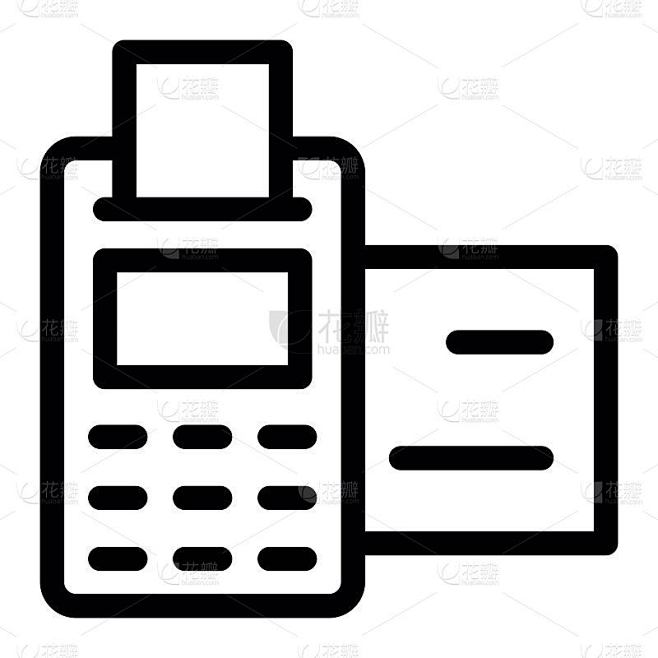 POS terminal payment icon in line style.