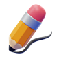 Pencil Tool 3D Icon