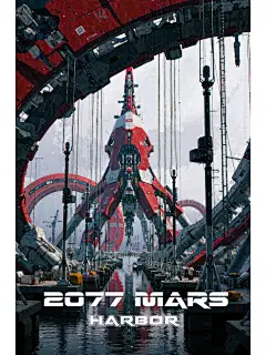 2077火星基地 港口Harbor_5_钢铁洪流的插画_来自小红书网页版