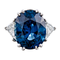 Impressive 21.50 Carat Oval Sapphire and Diamond Ring21.50克拉的椭圆形蓝宝石和钻石戒指