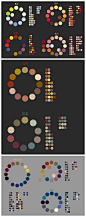 日本绘师まなあか制作的配色环（高清戳大图），50种类别非常全面，非常实用，配色困难户福利，转需。