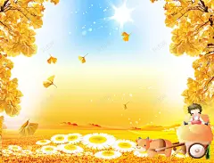 魅惑金秋海报背景 秋景 花 魅惑金秋 背景 设计图片 免费下载 页面网页 平面电商 创意素材