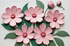 植物图案花卉油画肌理装饰插画