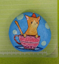  手绘 石头 岩颜手绘 礼物 彩色 茶杯 猫 可爱