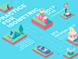 2.5d entertainment 2.5d isometric illustration